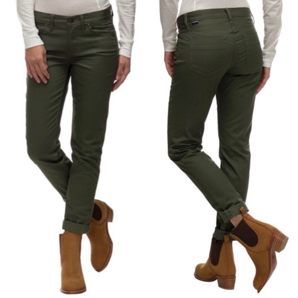 Patagonia Pinyon Pines Organic Cotton Skinny Pants Green 8